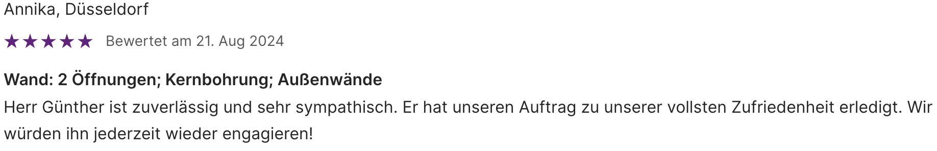 Kundenbewertung 1