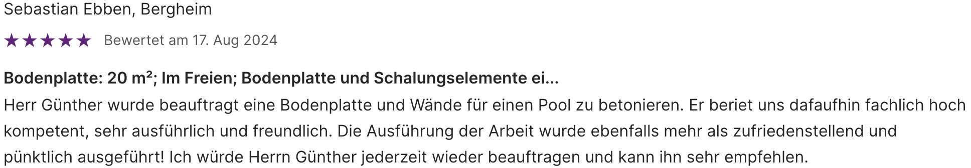 Kundenbewertung 3